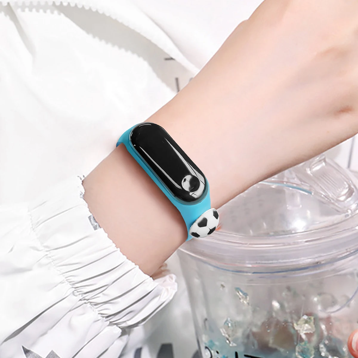 Hot Sale 3PCS Student Smartwatch LED Display Multi-color Electronic Clock for Boys and Girls Cute Cartoon Football Sports Watch 4