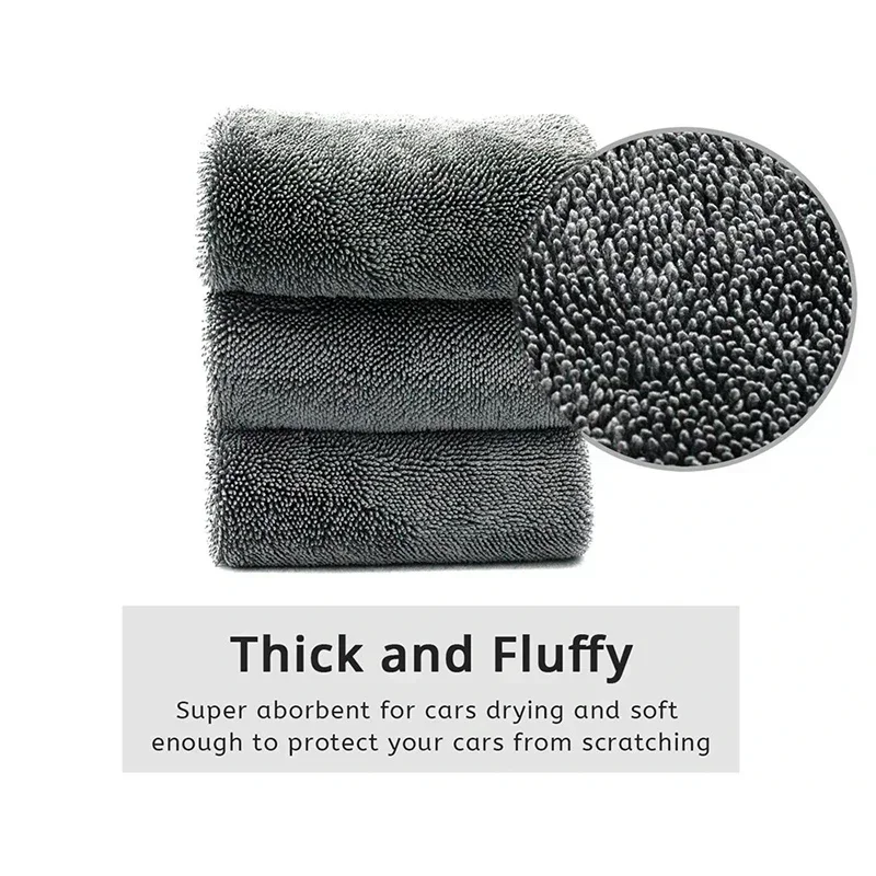 Professional Car Washing Towel Car Cleaning Drying Cleaning Cloth Towel Polishing Waxing Ultra Fine Fiber 3
