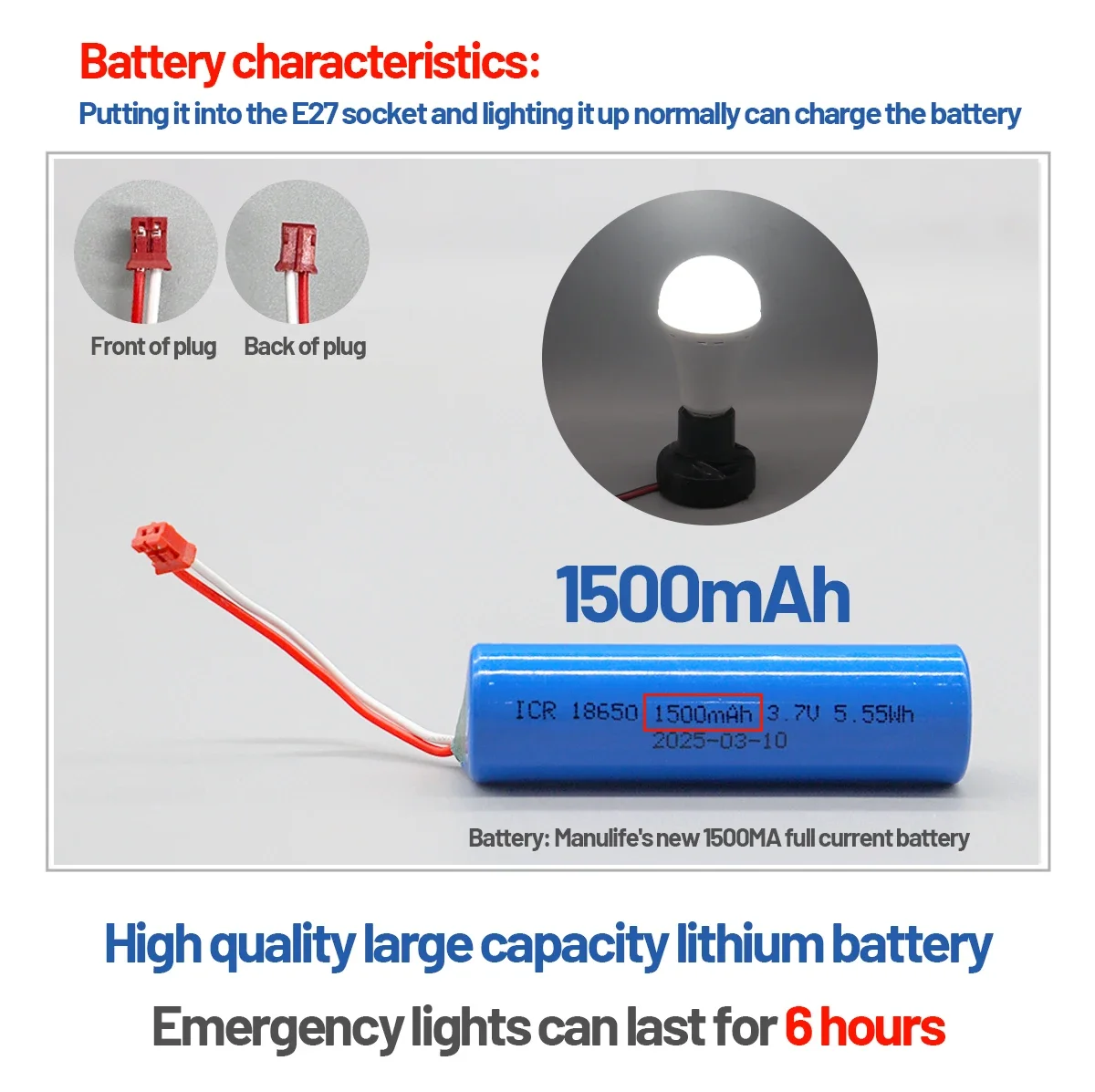 LED 충전식 전구 E27 7W 1500mAh 비상 전구 220V 110V 가정용 전원 야외 캠핑 실패 베란다 정원 램프
