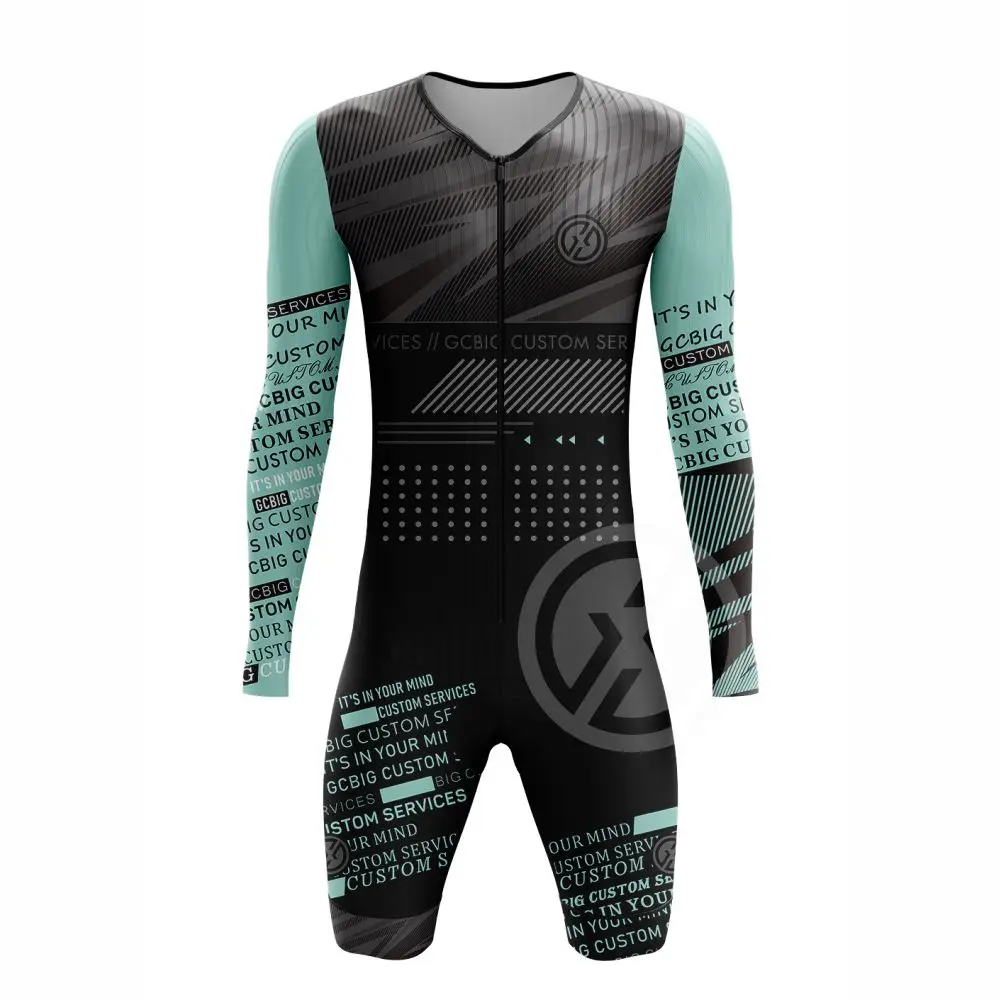Gcbig Sport Cycling Skinsuit Men's Long Sleeve Uv Protection