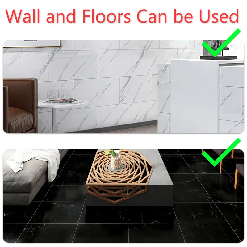 Wall Stickers Self Adhesive Wallpaper Peel and Stick Paper Self Adhesive Marble Wallpaper Waterproof Floor Sticker Bathroom Living Room TV Background Renovation Wall Ground Decor