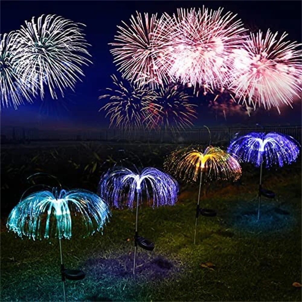 indoor solar lights Solar garden lights, fiber optic lights, jellyfish lights, luminous, charging, and plug-in lawn and garden decorative lights solar fence post lights