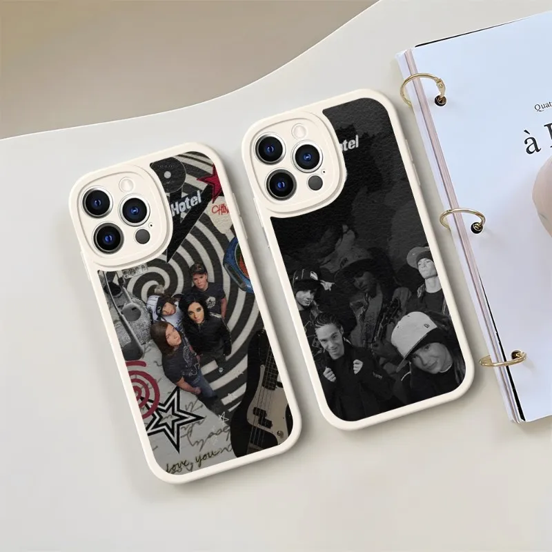 Cool Music Tomkaulitz Custodia Per Telefono Bianca Per Iphone 14 11 13 12 Pro Max Mini Xs X Xr 7 8 Plus Se2020 Pelle Silicone Coque