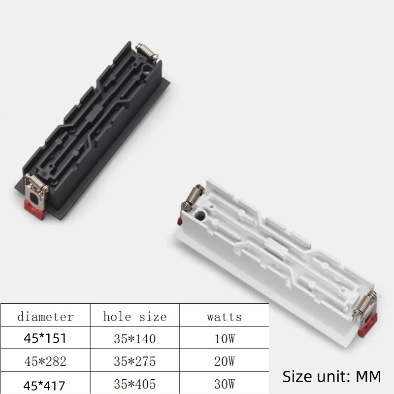 Line light embedded grille light strip anti glare spotlight LED85-265V high luminous efficiency no main light design 2