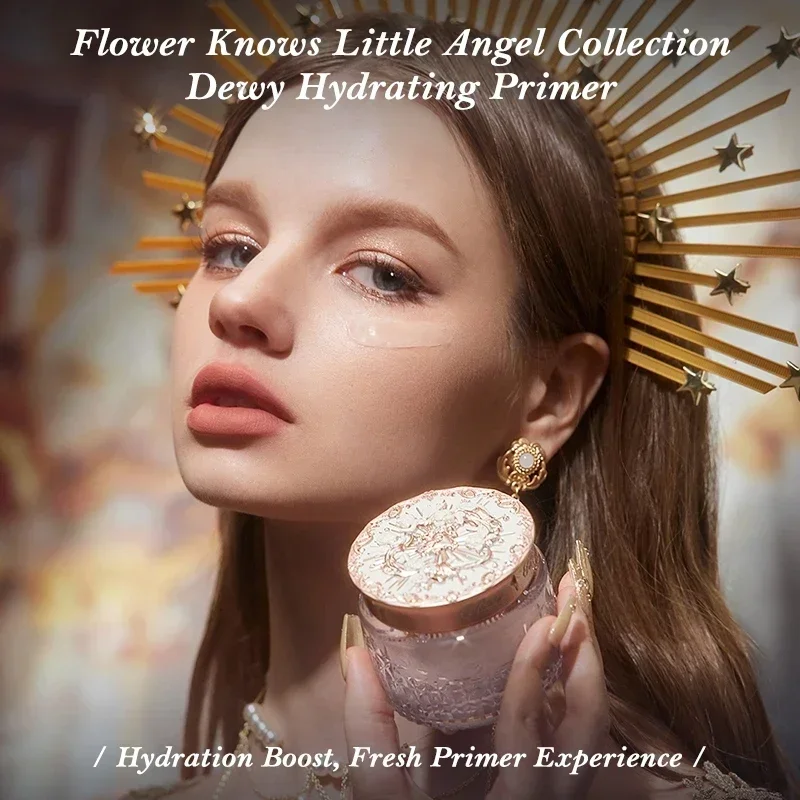 Flower Knows Little Angel Collection Dewy Hydrating Primer 50g Essence Water Gel Long-lasting Concealed pores matte finish