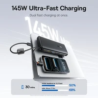 Baseus 145W Power Bank 25000mAh Fast Charging Built-In Type-C Cable Portable Battery Charger for iPhone Samsung MacBook Tablet - Image 2