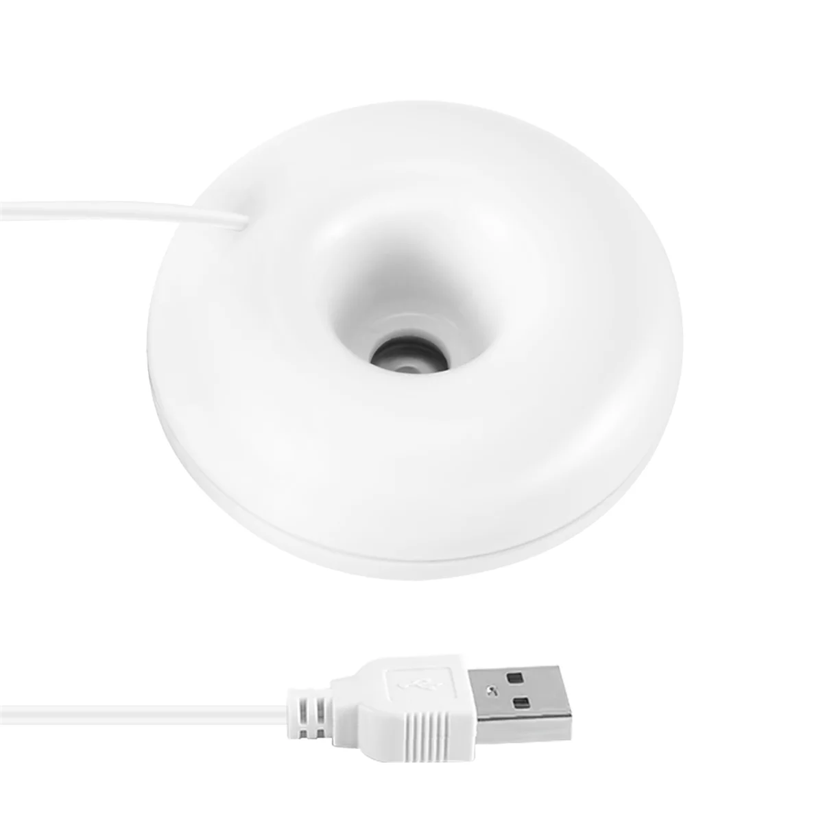 

White donut humidifier usb office desktop mini humidifier portable creative air purifier white