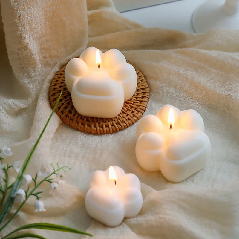 Bear Cat Paw Silicone Mold Candle Mold Scented Diy Handmade Candle Material Resin Mold Candle Making Supplies