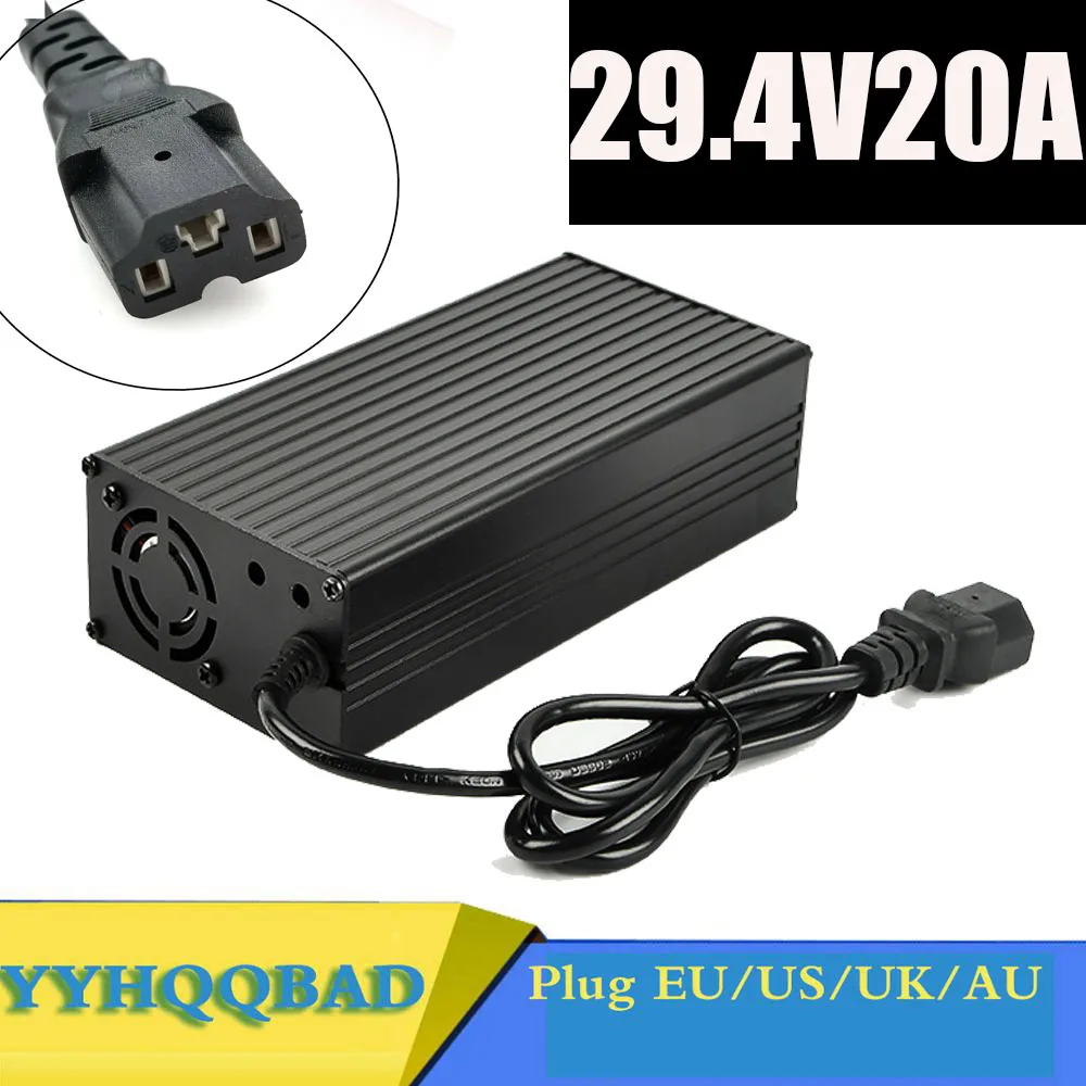 

29.4V 20A Li-ion battery charger for 25.2V 25.9V 7 series lithium li-ion battery pack