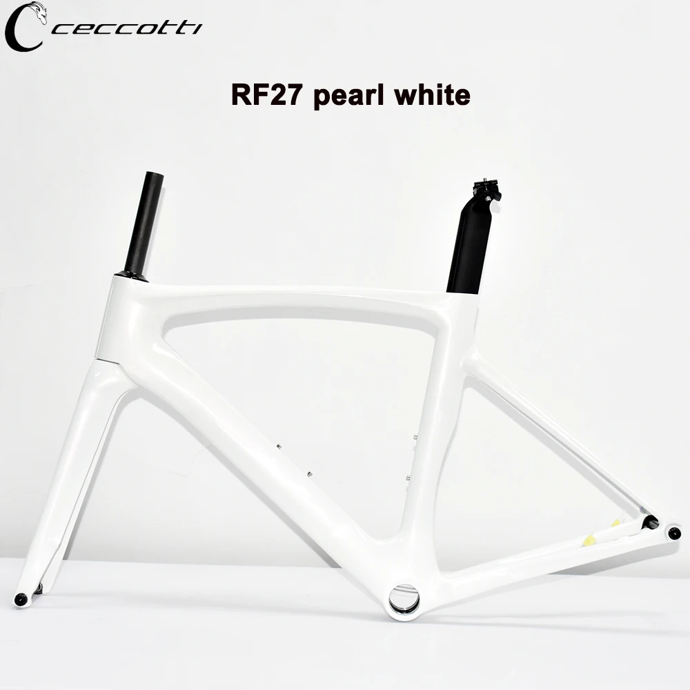 CECCOTTI RF27 Model Road Bike Frame Internal Wiring Carbon Frame T47BB Disc Brake Bicycle Frameset