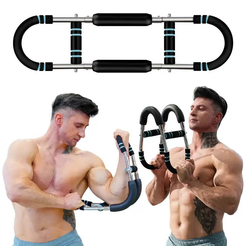 Arm and chest exerciser in use