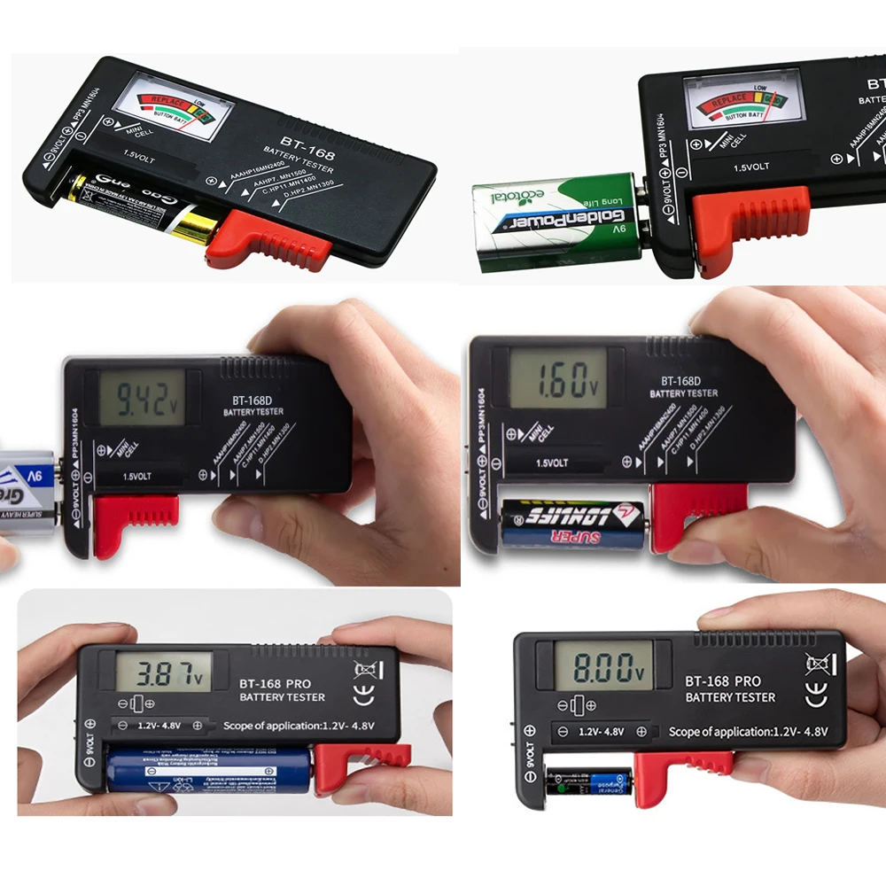 Battery Tester AA AAA 18650 Lithium Battery Level