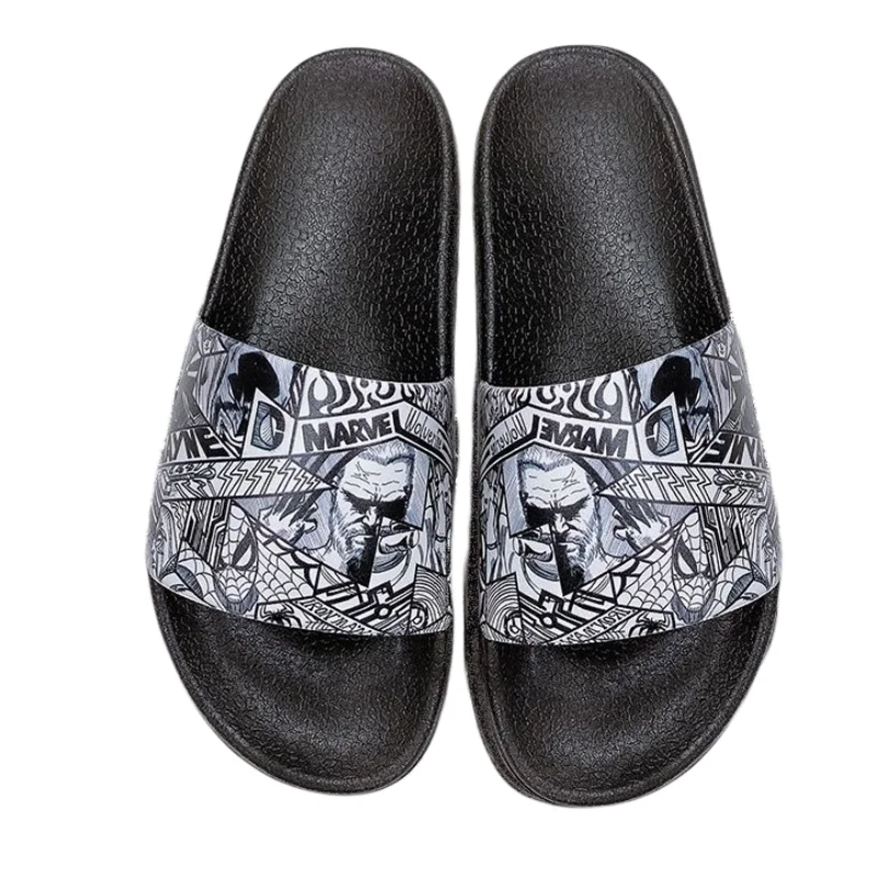 

Шлепанцы с периферийным рисунком аниме Марвел, мужская и женская уличная одежда, универсальные брендовые Тапочки