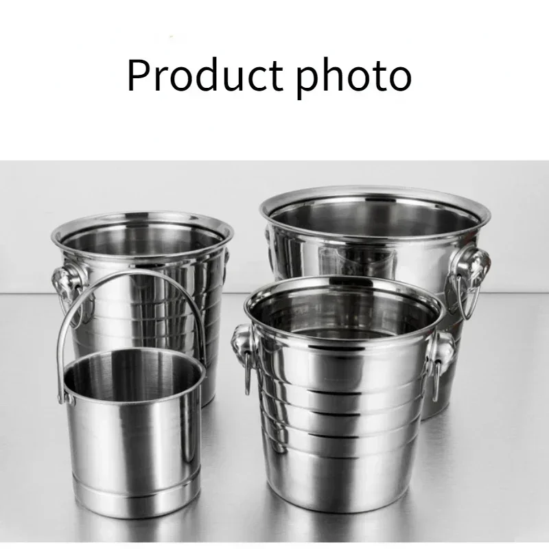 Stainless Steel Portable Ice Bucket Cooler