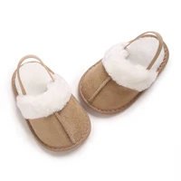 Winter Baby Slippers Fluffy Baby Boy Girl Sandals Cute Flower Embroidery Soft Non-slip Sole Toddler First Toddler Baby Shoes 5