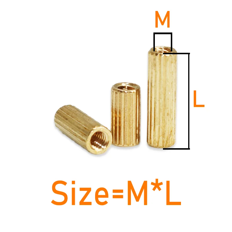 Brass Knurled Round Motherboard Standoffs Screws Nuts Kit M2 Hex Male Female Copper Spacer Pillar for Electronic DIY PCB Circuit