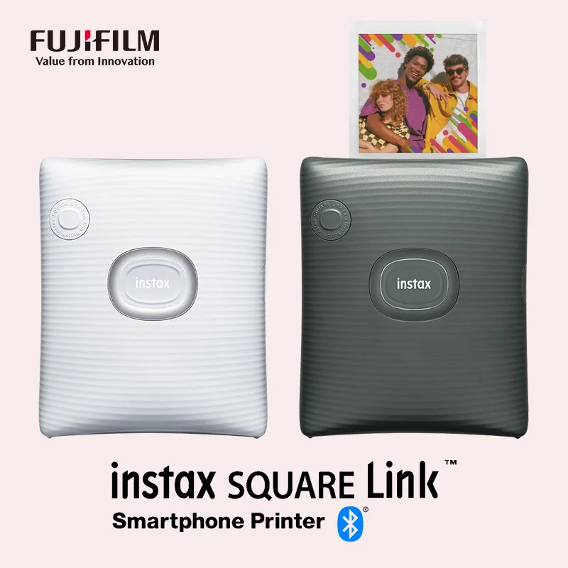 Originale Fujifilm Instax Square Link Stampante Fotografica Per Smartphone Bluetooth 4.2 Connettività Midnight Green Ash White