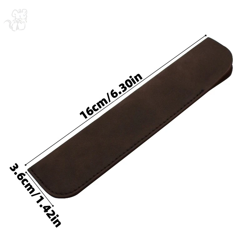 한 개의 펜을위한 부드러운 연필 케이스 홀더 PU 가죽 연필 케이스 쓰기 재료 편지지 보관 가방 사무실 학교 용품 선물