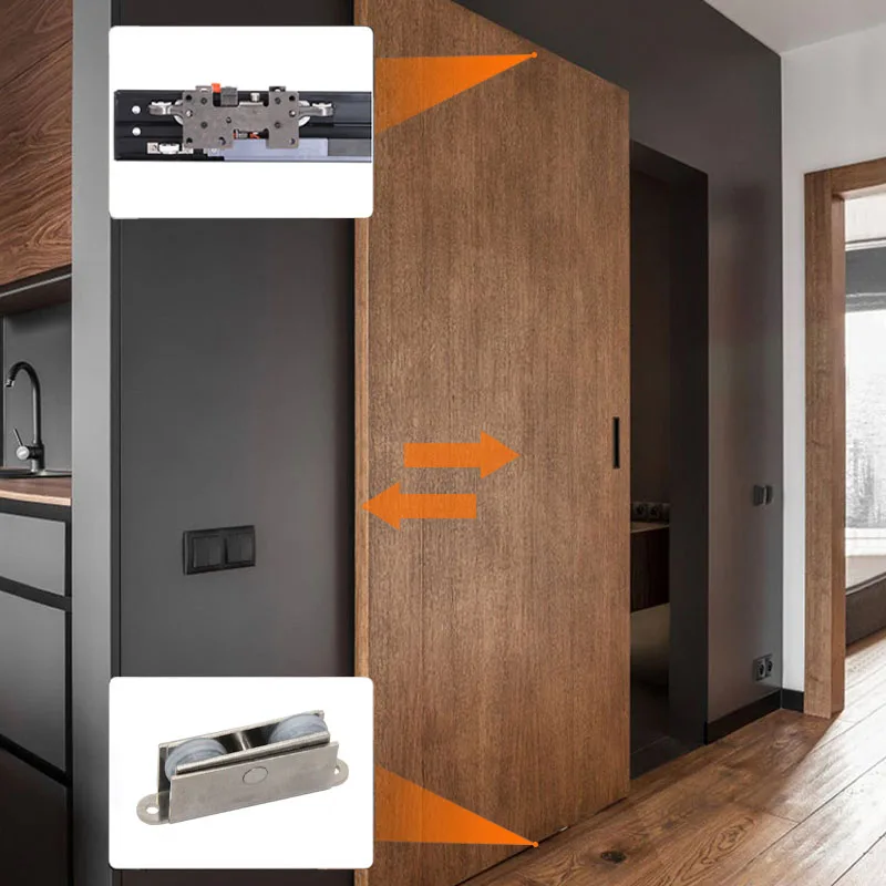 GhostDoorTrackHiddenSlideSilentSlidingDoorWoodenDoorTwoway