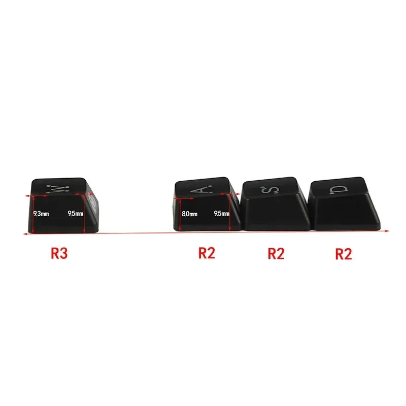 2026 Replace keycaps Cute Emo Keycap Set WASD Arrow Broadside Lighting Key Cap for Mechanical Keyboard Compatible with MX Switch