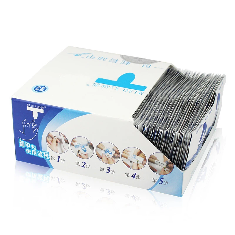 200Pcs/Box Gel Polish Remover Wet Wipes Paper Pads Nail Gel Remover Wraps Foil Nail Art Cleaner One Step Remove Manicure Tools 6