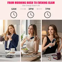 ⁦فرشاة فرد شعر لاسلكية قابلة للشحن USB – شاشة LED، طلاء سيراميك وتقنية أيونية.⁩ - الصورة ⁦3⁩