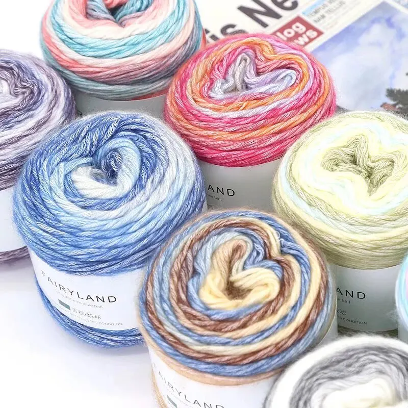 1pc 100g Gradient Rainbow Yarn, Suitable for DIY Crochet and Knitted Warm Sweaters, Scarves, Hats, Shawls, Etc 4
