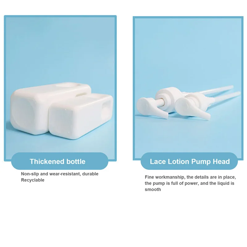 Square Liquid Soap Dispenser Bottle Shampoo Body Wash Shower Gel Container Household Bathroom Refillable Bottle 500/1000ml