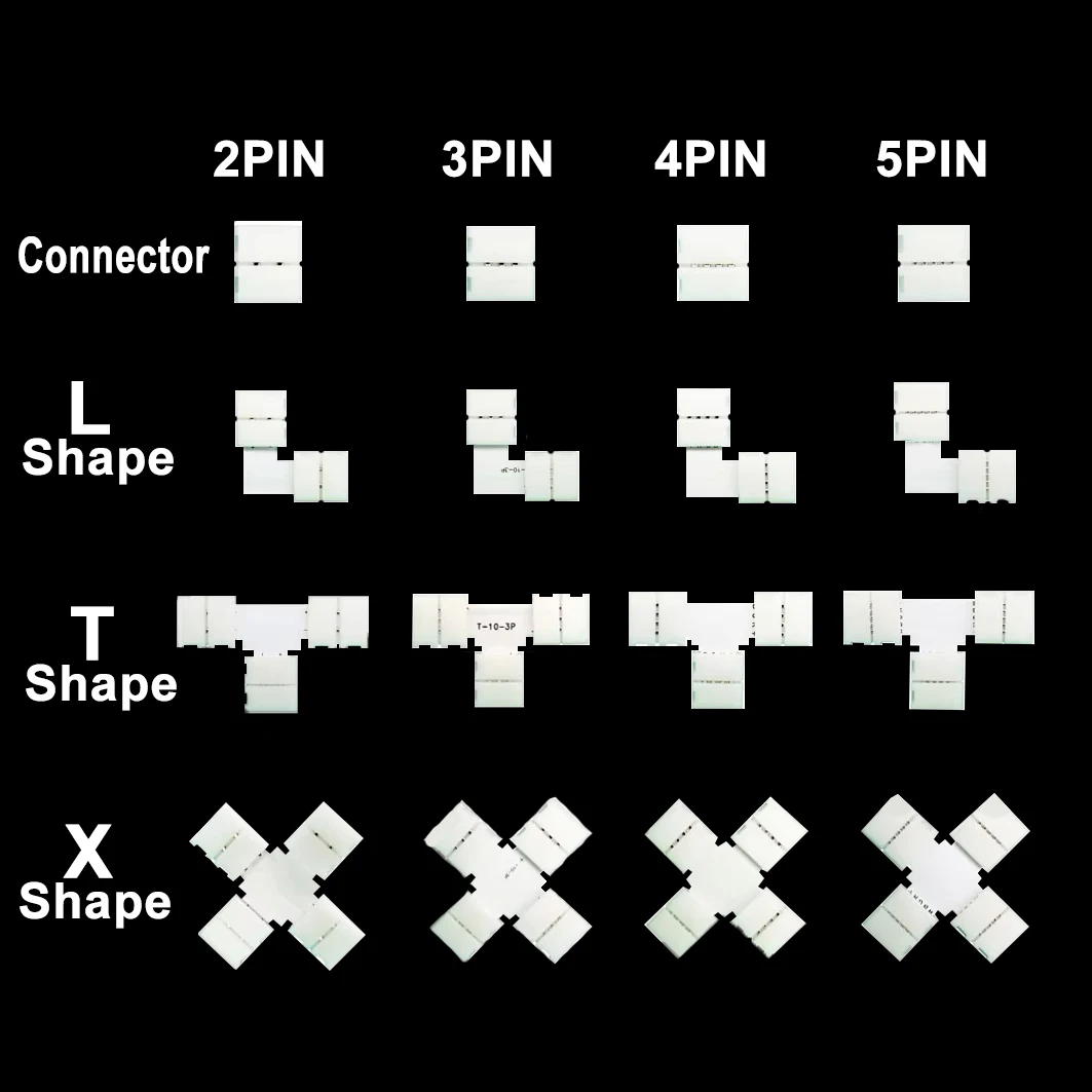 รูปสินค้า ตัวเชื่อมต่อ LED Strip Light คุณภาพสูง 5 ชิ้น พร้อมบัดกรีฟรี