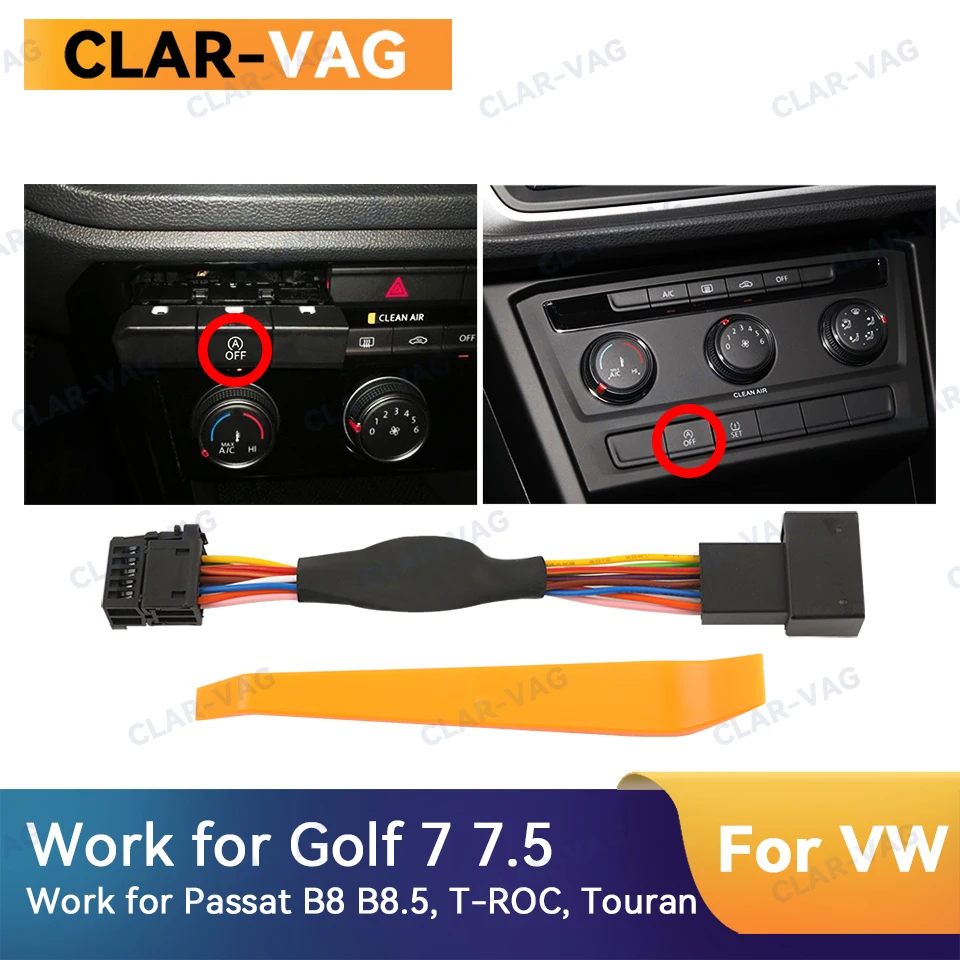 Per Vw Golf Mk7 Mk7.5 Passat B8 T-Roc Arteon Touran Car Automatic Stop Start Engine System Off Device Control Sensor Plug Cable