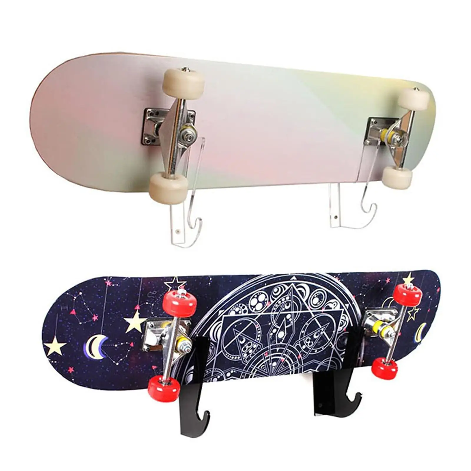 Skateboard Wall Mount Display Rack Surfboard Holder Stand for Skis Snowboard
