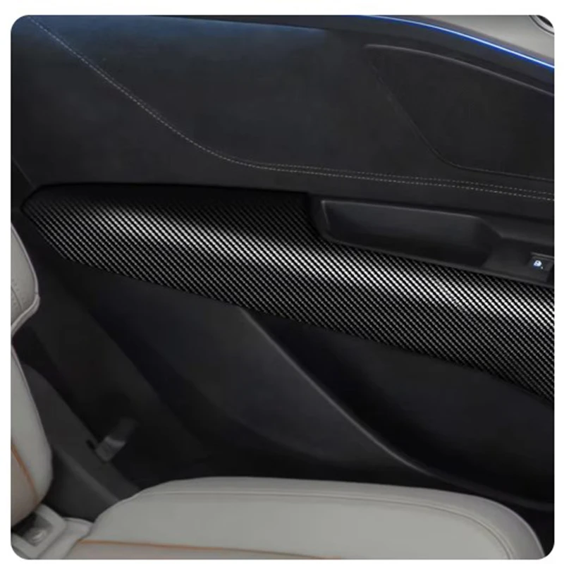 5/3m Car 3D Carbon Fiber Stickers Door Sill Anti-stepping Protector Trunk Bumper Side Mirror Anti Scratch Tape Auto Decals