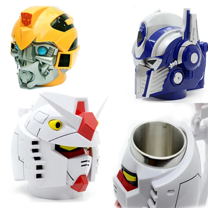 

Anime Gundam Water Cups Kamen Rider 400Ml Vacuum Cup Mobile Warrior Model Stainless Steel 304 Cup Children's Birthday Gift