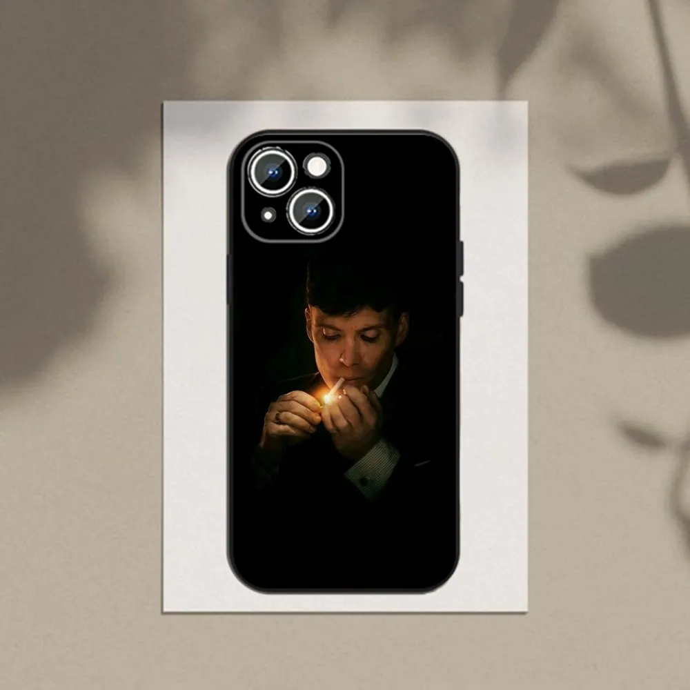 thumbnail image 1 of Funda de teléfono Movie P-Peaky B-Blinders para Apple iPhone 15,14,13,12,11, XS, XR, X,8,7, Pro, Max, Plus, mini funda negra de silicona, 1 of 5