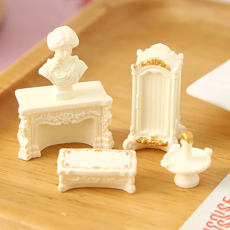 1/12 Dollhouse Simulation Mini Furniture Model Dollhouse Living Room Scene Decoration Dolls House Ornament Pretend Play Toys