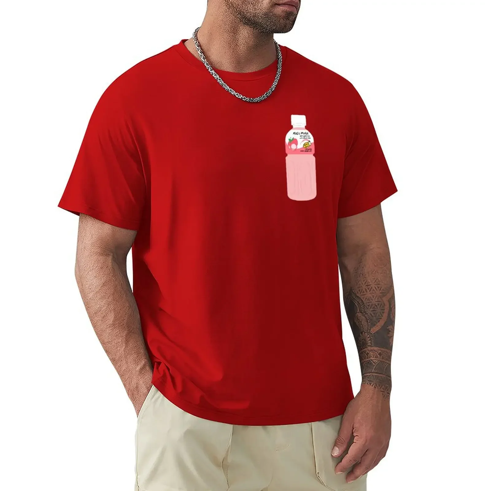 Mogu Mogu Lychee T-Shirt Sublime Anime Blanks Magliette Nere Per Uomo