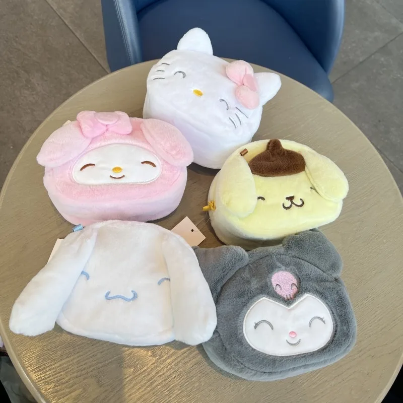 

Kawaii Sanrioed Kuromi Cinnamoroll Plush Bag Pompompurin My Melody Cute Shoulder Bag Casual Crossbody Bag Anime Outdoor Storage