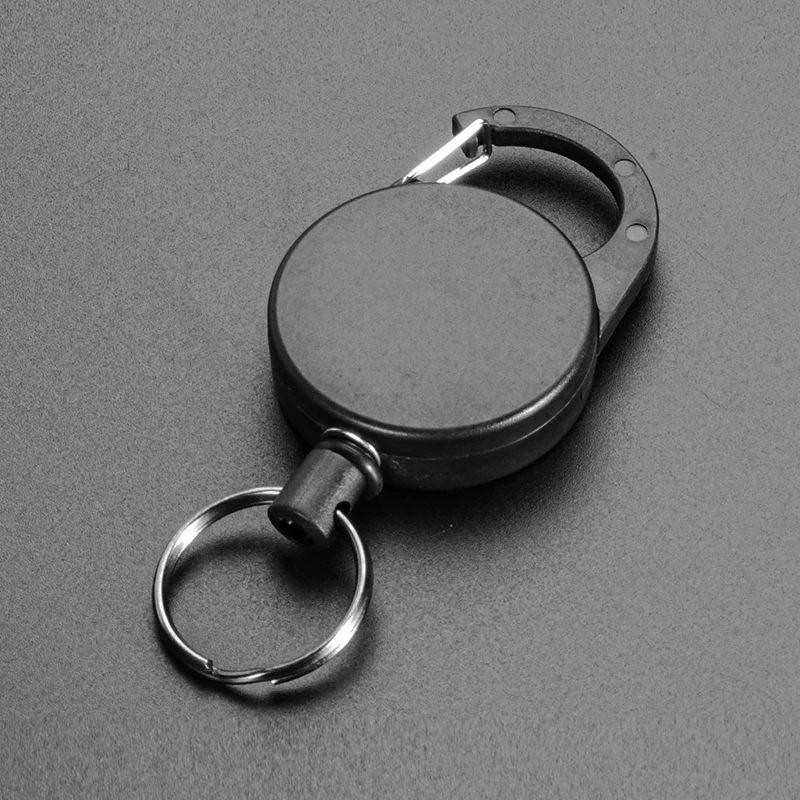 65CM Multifunctional Roll Retractable Keychain Bag Recoil ID Card Holder Keyring Key Chain Stainless Steel Rope Key Ring H61 - Image 2