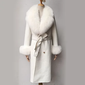 Aurora Fox Wool Coat 1