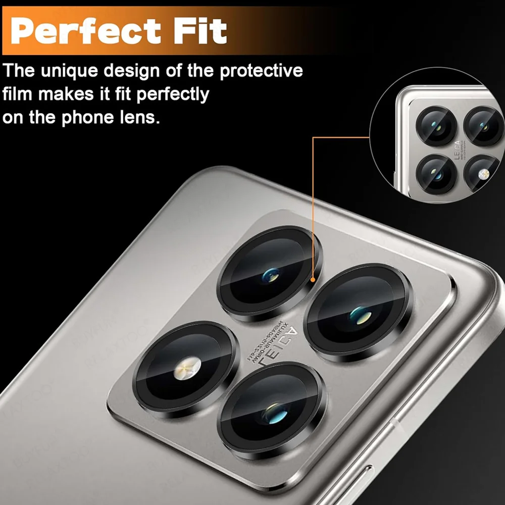 Enhanced Metal Camera Protector Ring with Tempered Glass Cover in Aluminium Alloy,