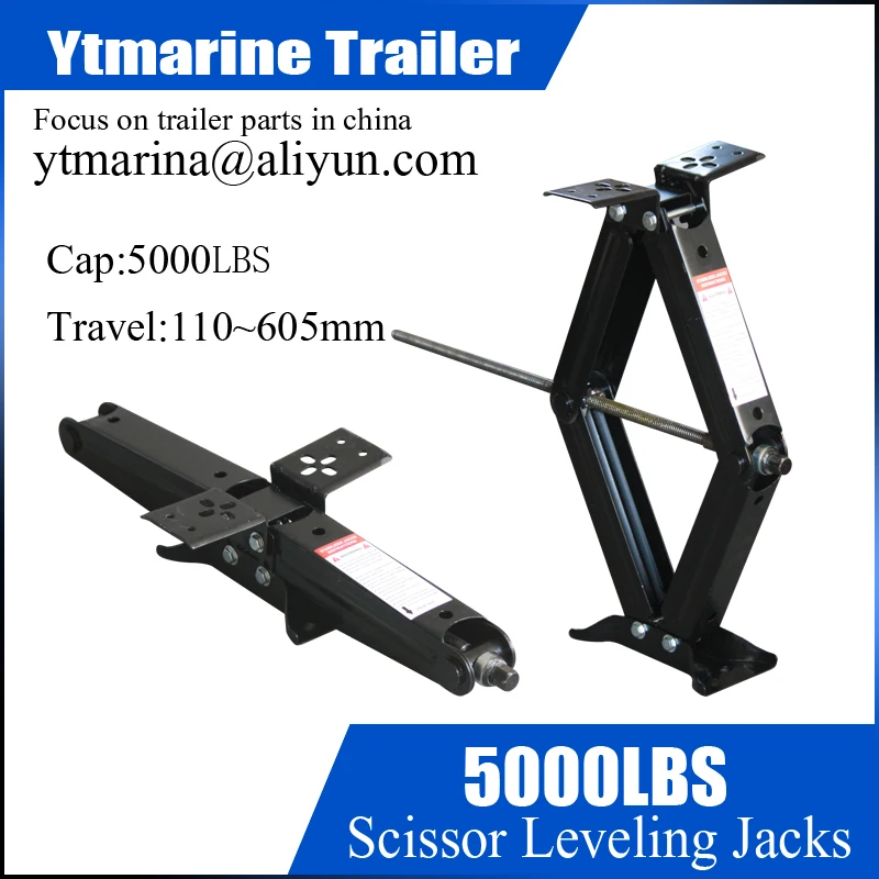 1 Pcs 5000lb RV Camper Scissor Leveling Jacks Trailer Stabilizer w