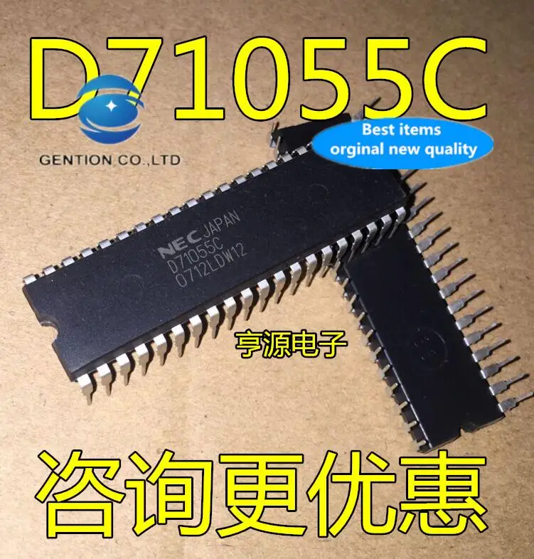 

10 шт., 100% оригинальные новые модели D71055C D71055 UPD71055C DIP40