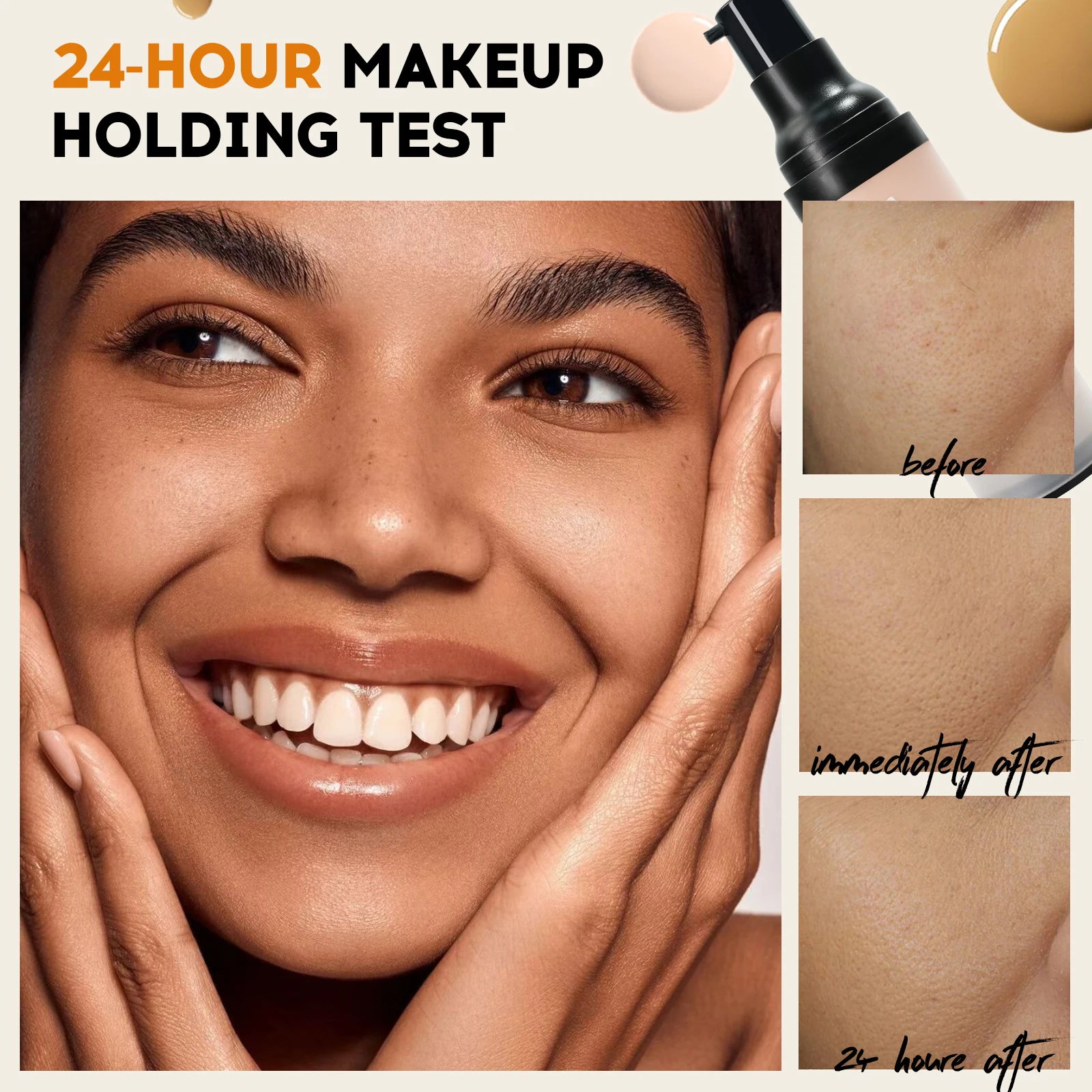 Face Foundation Cream Oil-Control Matte BBCream Waterproof Lasting Concealer Liquid Full Coverage Matte Base Professional Makeup 4