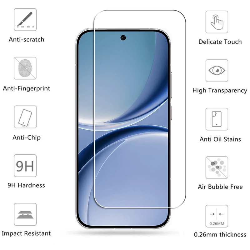 Premium Tempered Glass Screen Protector with HD Clarity and Camera Lens Film