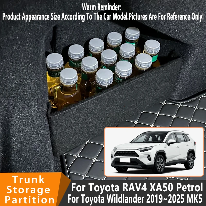 토요타 RAV4 20192025 가솔린 XA50 MK5 차량용 트렁크 사이드 파티션 트렁크 내부 수납함 부품