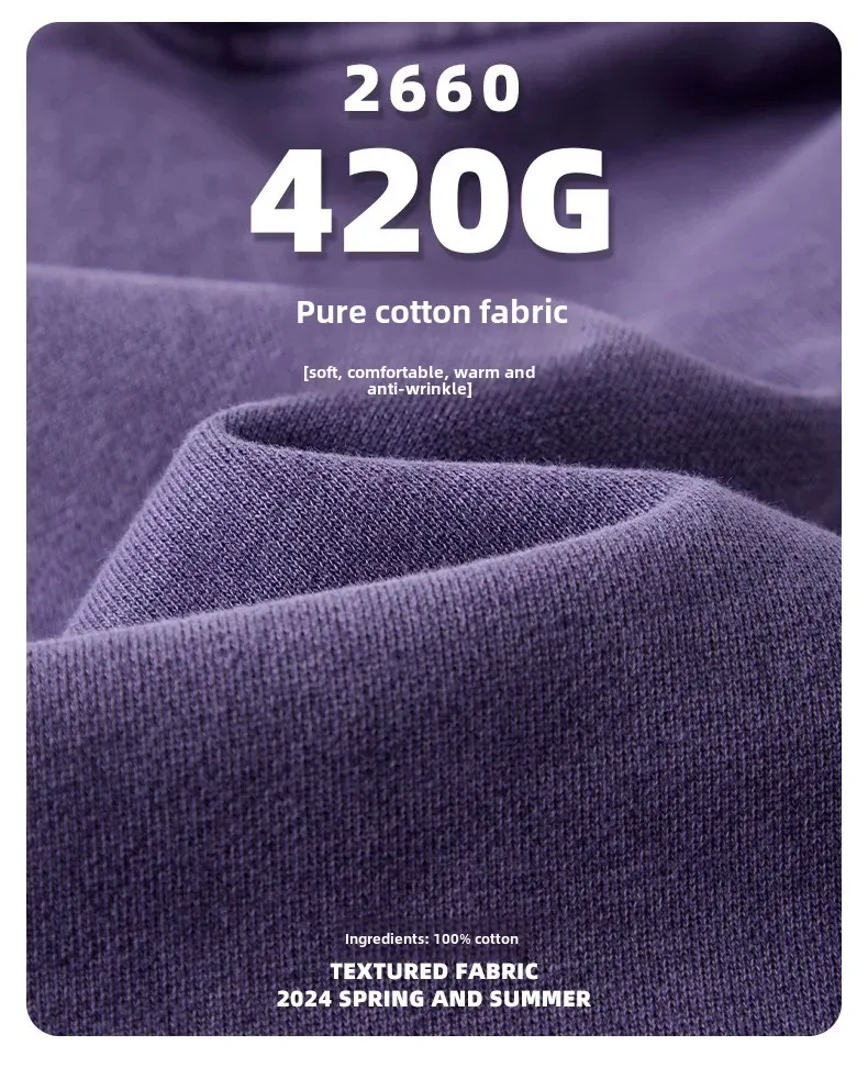 Description Picture 2 of item2024 Autumn/Winter American Style Distressed Sweatshirt Women's 420g Hooded Round Neck Jacket Couple Clothing Sweatshirt Waxed