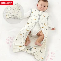 Baby Sleeping Bag Summer Thin Baby Sleepsack Kids Sleepwear Anti-Kick Blanket 3-18Months Animal Cartoon Print 100% Cotton 1
