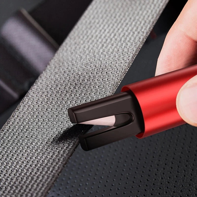 Car Safety Hammer Window Breaker Emergency Hammer Seat Belt Cutter Knife Tool Life-Saving Escape Aluminum Alloy