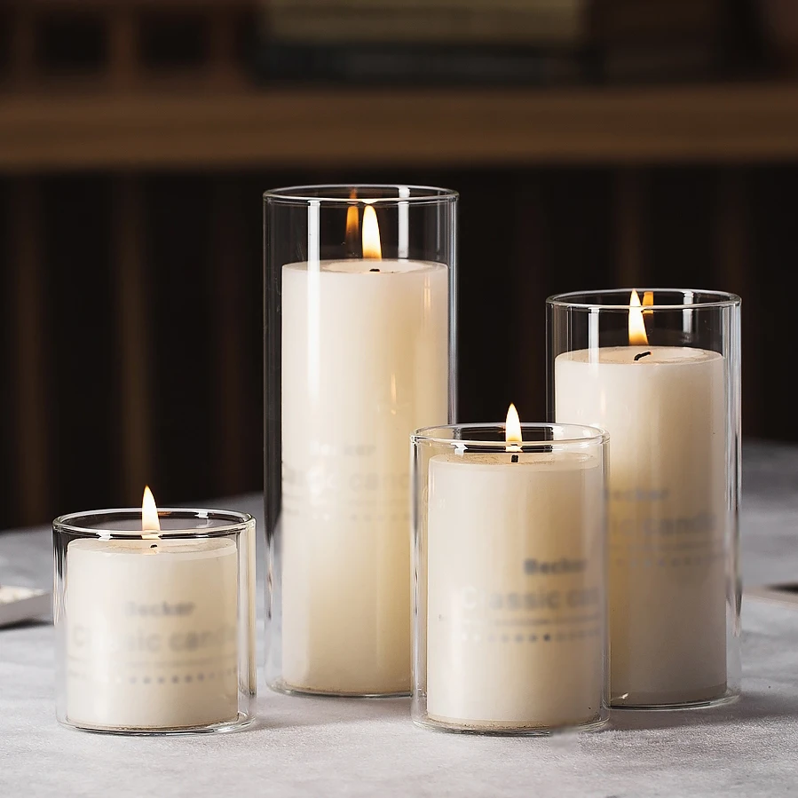 Dia 8cm Candle Holders For Home Decor Glass Wedding Stands For Flowers Candelabros Candle Stand