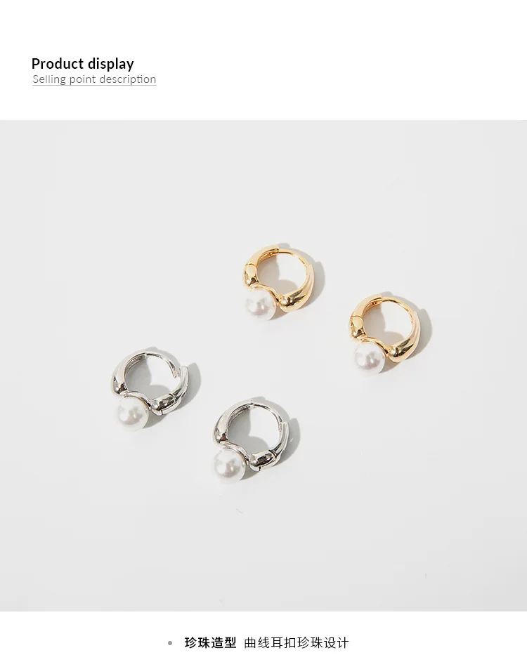 Kleine Ring-Ohrringe aus 925er-Sterlingsilber mit Perle für Damen, Piercing, Hochzeit, cooler Vintage-Luxus, eleganter Schmuck, verhindert Allergien – Detail 4